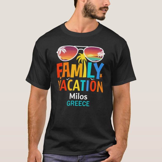 Beautiful Milos Island Matching Outfits Family Vac T-Shirt (Front)