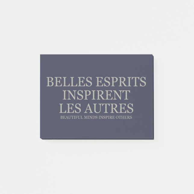 Beautiful Minds Inspire Others - Light Post-it Notes (Front)