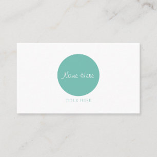 Beautiful Minimalist Circle Business Cards