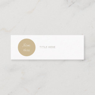 Beautiful Minimalist Circle Mini Business Cards