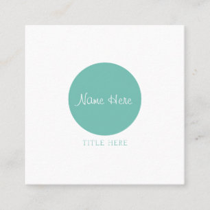 Beautiful Minimalist Circle Square Business Cards