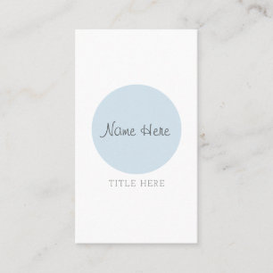 Beautiful Minimalist Circle Vertical Business Card