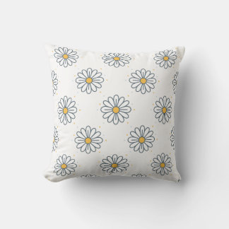 Beautiful, minimalist daisies cushion