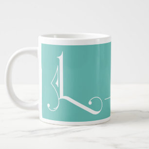 Beautiful Minimalist Elegant Monogram L Large Coffee Mug