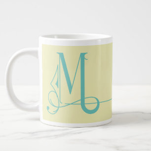 Beautiful Minimalist Elegant Monogram M Large Coffee Mug