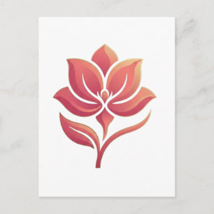 Beautiful Minimalist Lotus Flower Aesthetic T-Shir Postcard