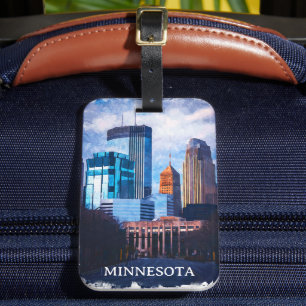 Beautiful Minneapolis Minnesota Skyline Luggage Tag