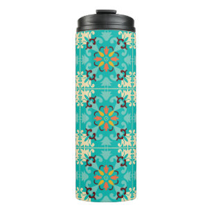 Beautiful mint and yellow Azulejos, Thermal Tumbler