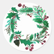 Beautiful mistletoe wreath Sticker