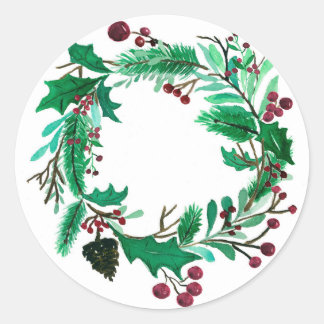 Beautiful mistletoe wreath Sticker