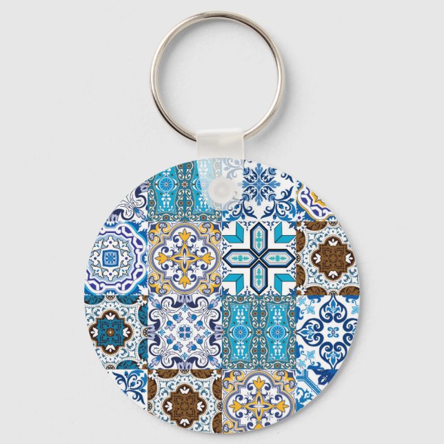 🤩 Beautiful mix of Azulejos Key Ring (Front)