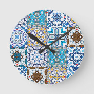 🤩 Beautiful mix of Azulejos Round Clock
