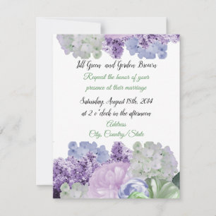 Beautiful Mixed Florals Wedding Invitation