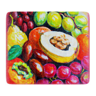 Beautiful Mixture of Grape Fruit Painting. Buy Now Cutting Board