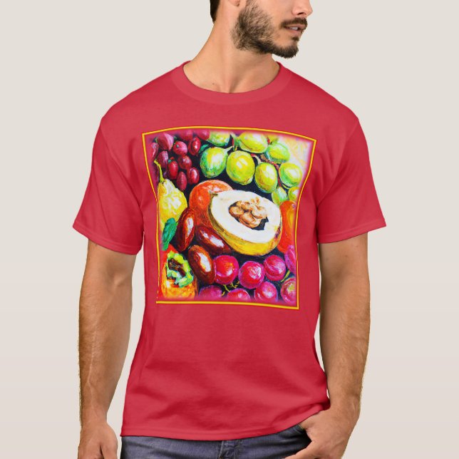 Beautiful Mixture of Grape Fruit Painting. Buy Now T-Shirt (Front)