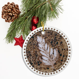 Beautiful Mocha Floral Leaf Art Tree Ceramic Tree Decoration