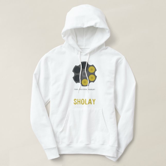 Beautiful Model Sholay Bollywood Movie Dialogue Hoodie (Design Front)