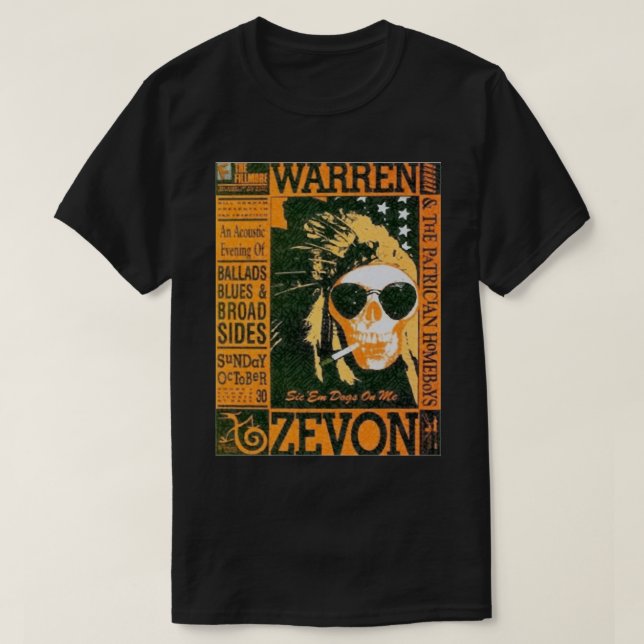 Beautiful Model Warren Art Zevon Gift Movie Fans T-Shirt (Design Front)