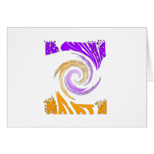 Beautiful Modern Art Design: Purple and Gold Whirl
