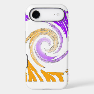 Beautiful Modern Art Design: Purple and Gold Whirl