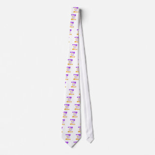 Beautiful Modern Art Design: Purple and Gold Whirl Tie