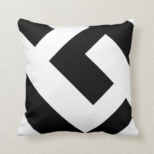 Image of Beautiful Modern Black and White Cushion