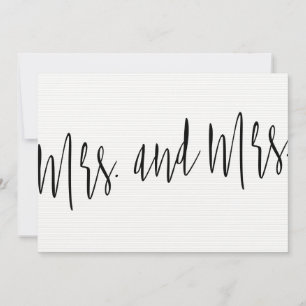 Beautiful modern chic "Mrs. and Mrs."