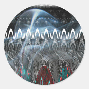 Beautiful Modern contemporary edgy Print vector Classic Round Sticker