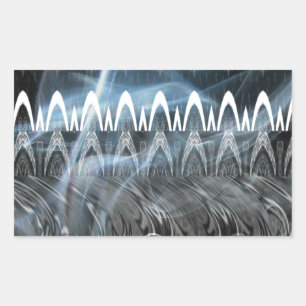 Beautiful Modern contemporary edgy Print vector  Rectangular Sticker