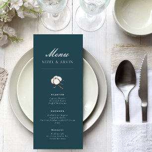 Beautiful Modern Cotton Green Elegant Menu