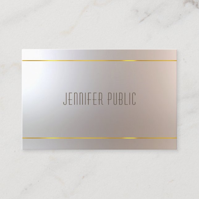 Beautiful Modern Design Professional Chic Plain Business Card (Front)