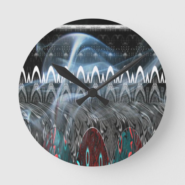 Beautiful Modern Edgy Sleek Chic Amazing  Round Clock (Front)
