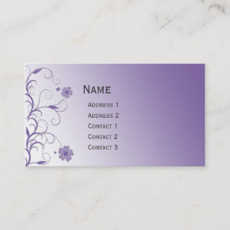 Beautiful modern floral design business card