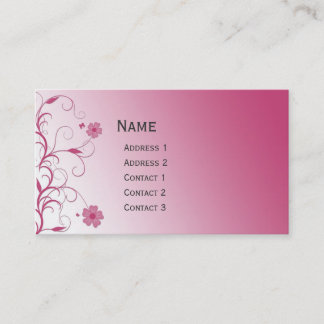 Beautiful modern floral design business card