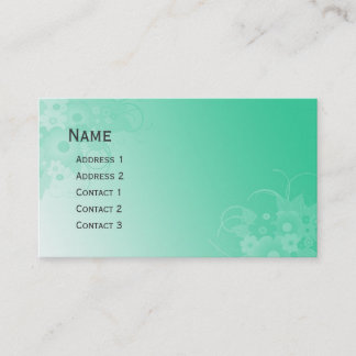 Beautiful modern floral design pocket calendar business card