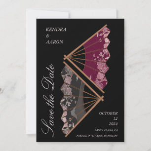 Beautiful Modern Japanese Wedding Save The Date Invitation