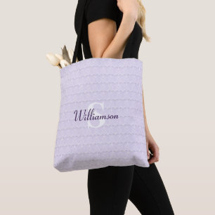 Beautiful Modern Lilac Personalised Tote Bag