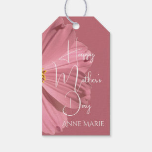 Beautiful Modern Pink Floral ‘Happy Mother’s Day’  Gift Tags