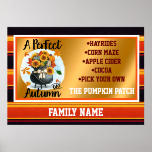 Beautiful Modern Thanksgiving Autumn Collection Poster