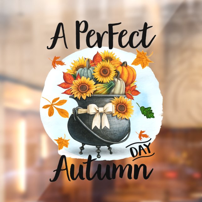 Beautiful Modern Thanksgiving Autumn Collection Window Cling (Sheet 2)