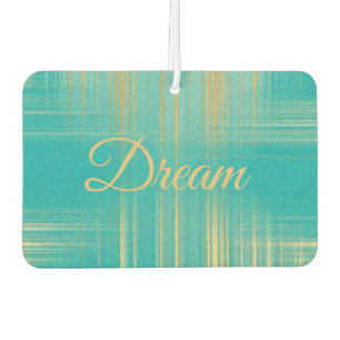 Beautiful Modern Turquoise Blue and Gold Dream Car Air Freshener