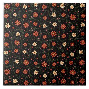 Beautiful Modern Vintage Floral Collection Tile