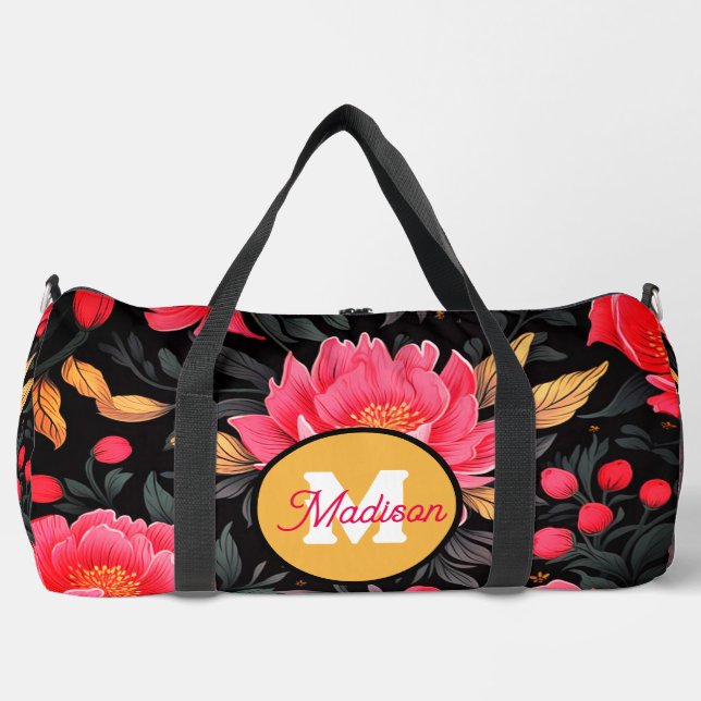 Beautiful monogrammed duffel bag (Front)