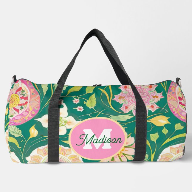 Beautiful monogrammed duffel bag (Front)