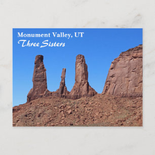 Beautiful Monument Valley, Three Sisters Postcard! Postcard