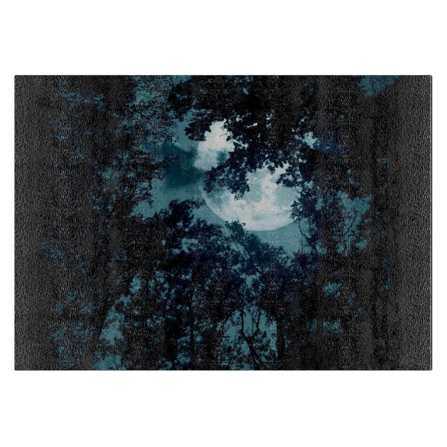 Beautiful Moon Glow Though Trees  Cutting Board (Front)