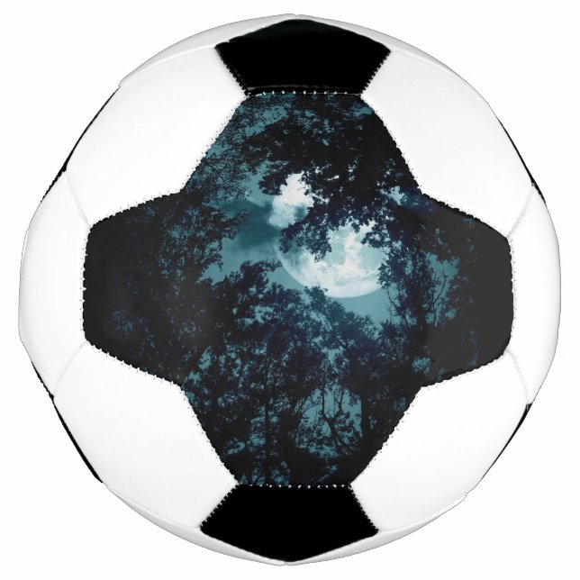 Beautiful Moon Glow Though Trees  Football (Front)