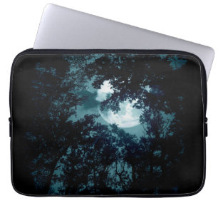 Beautiful Moon Glow Though Trees Laptop Sleeve