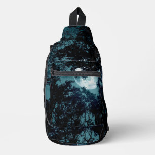 Beautiful Moon Glow Though Trees Sling Bag