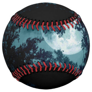 Beautiful Moon Glow Though Trees  Softball